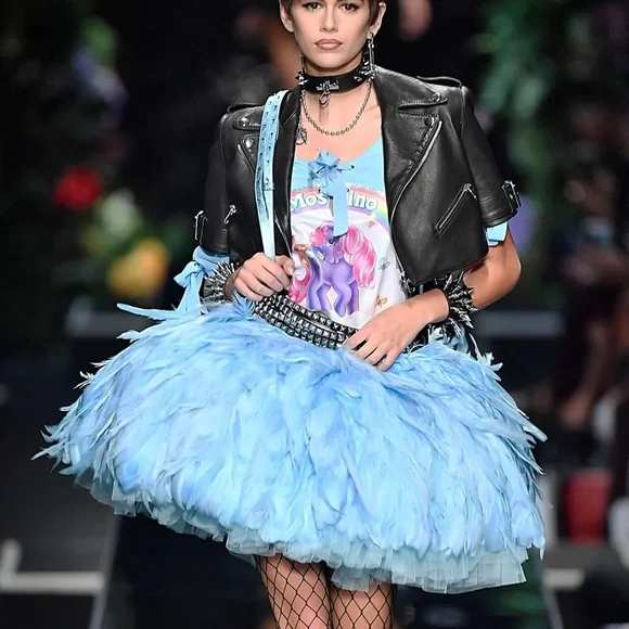 Moschino Couture My Little Pony Ribbon Tee with Lace-up Sleeves 10 New with Tags - Picture 2 of 16